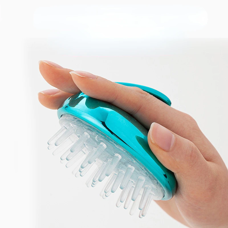 PortableSiliconeShampooBrushSoftScalpMassageBrushHairWashing