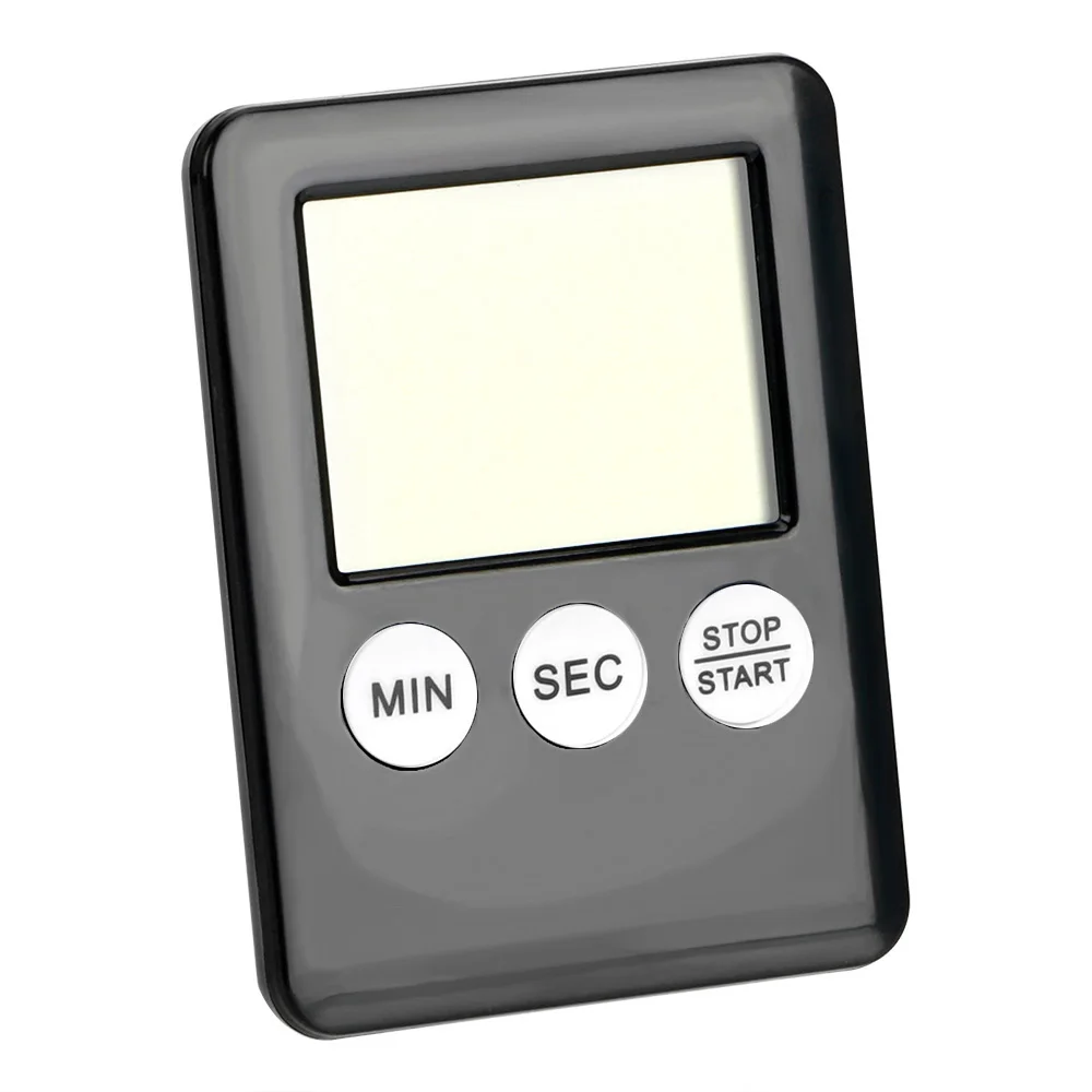 Alarm Clock DIYWORK Square Large LCD Digital Screen with Magnet Count Up Countdown Thin Simple Fashion Kitchen Cooking Timer