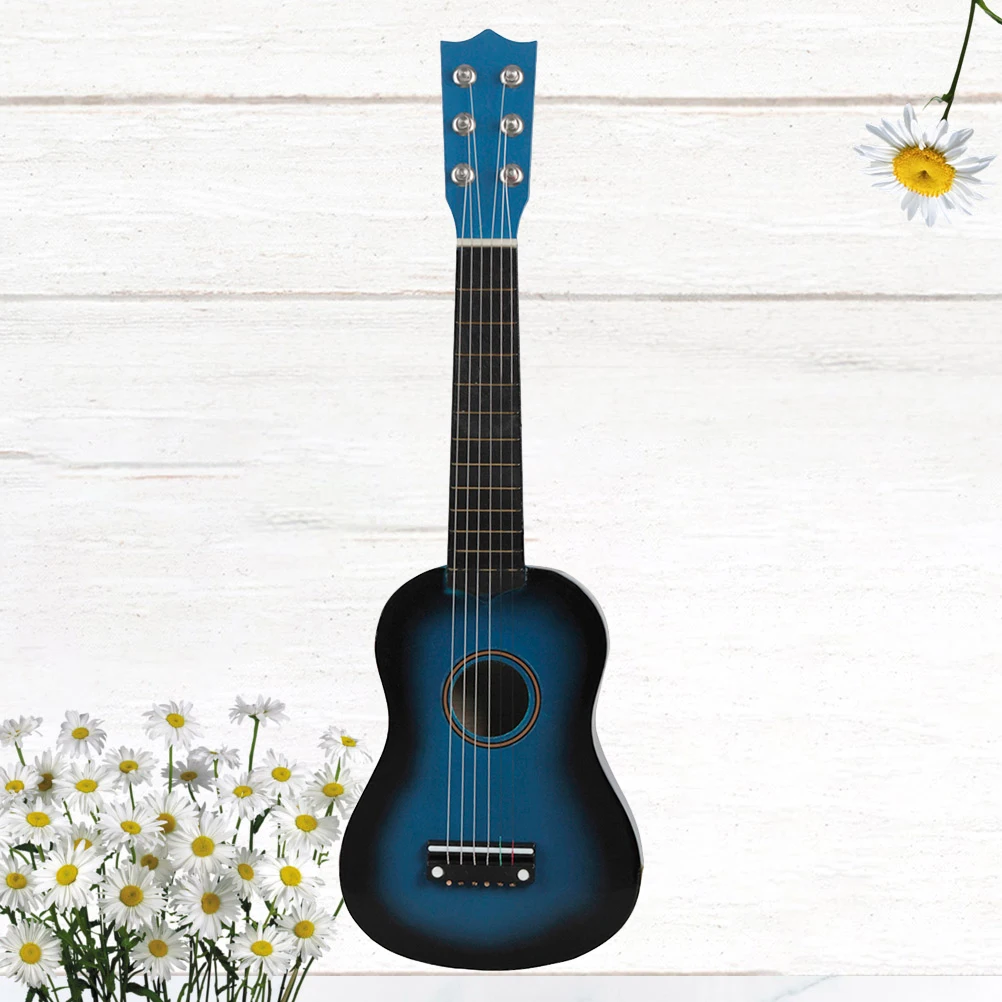 

21 Inch Mini 6 Strings Ukulele Folk Acoustic Guitar Beginner Music Instrument Guitar for Home School Kids Music Class Supplies