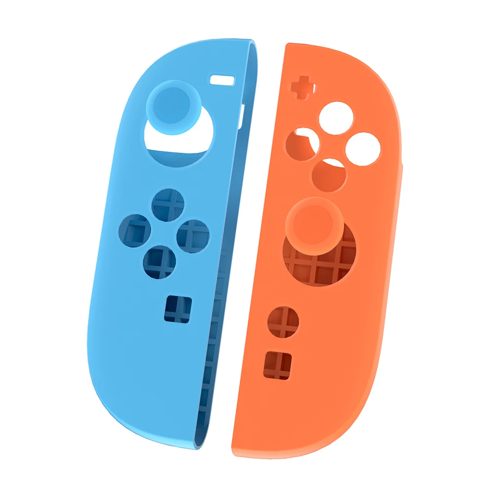 For Switch 2 Joy-con Handle Silicone Case Anti-Slip Silicone Skin Case Cover with 2 Thumbstick Grips Caps Protection Sleeve Case