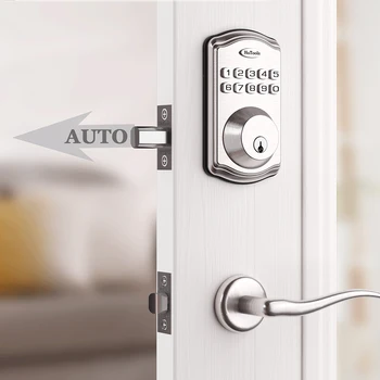 Hutools Keyless Entry Door Lock -Keypad Door Lock-Smart Deadbolt Lock-Anti-Peeking Password-Auto Lock Easy To Install 5