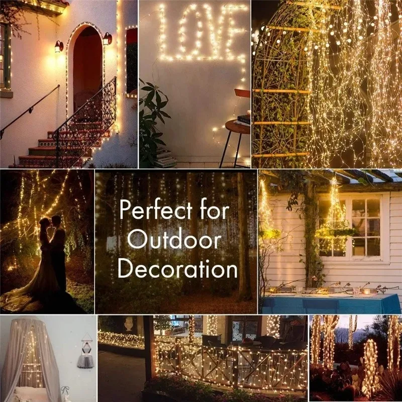 5M 10M Waterproof USB Battery LED Lights String Copper Wire Fairy Garland Light Lamp Christmas Wedding Party Holiday Lighting decorative lights led string lights led fairy lights string lights