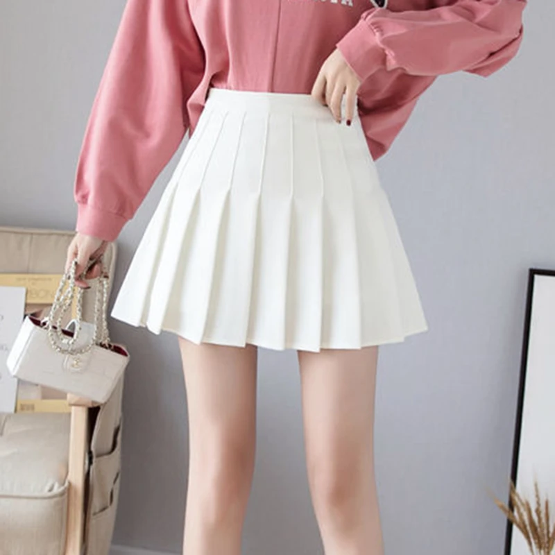 Korean Skirt Shorts Women High Waist Sexy Mini Skirts For Ladies Pleated Kawaii Skirt Female - Image 4