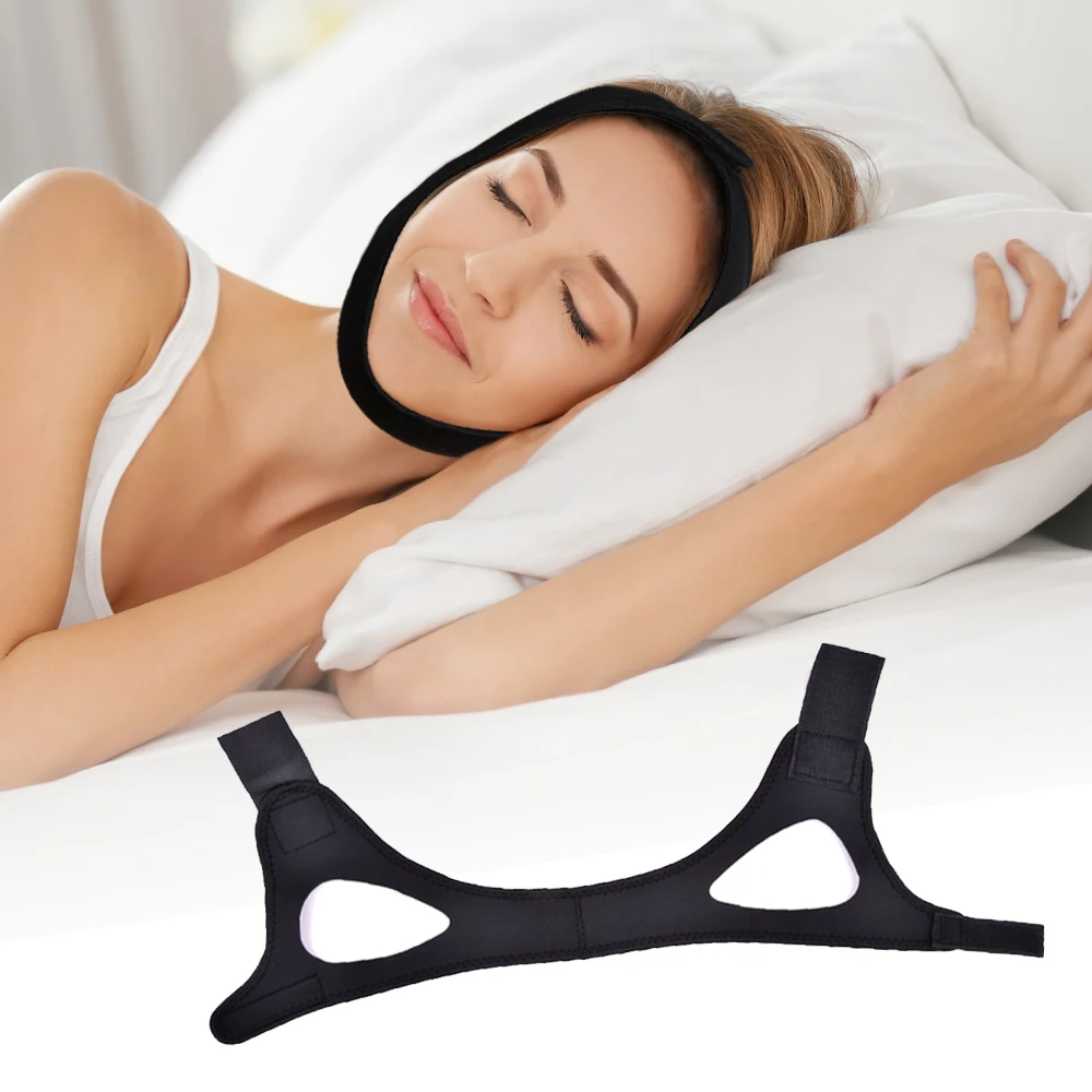 

Anti Snoring Belt Chin Strap Neoprene Stop Ergonomic Jaw Solution Anti-Apnea Sleep Support Stable Placement Men Women