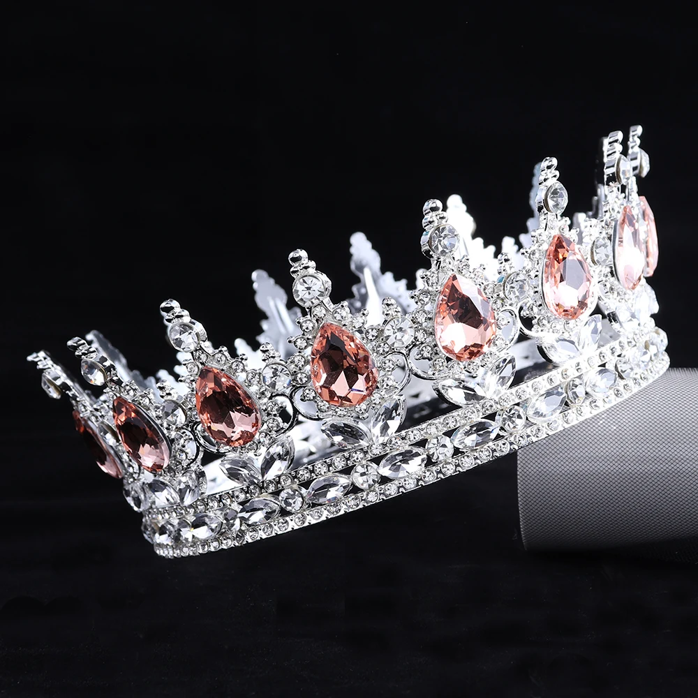 Bridal Crown Colorful Crystal Princess Tiara Wedding Jewelry Head Accessories Women Headpiece jewelry accessories hair accessory hair headdress bridal headwear hair band crown