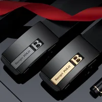 New Men's Genuine Leather Belt Business Casual No Buckle Teeth Automatic Buckle Pure Cowhide Belt for Young Men​