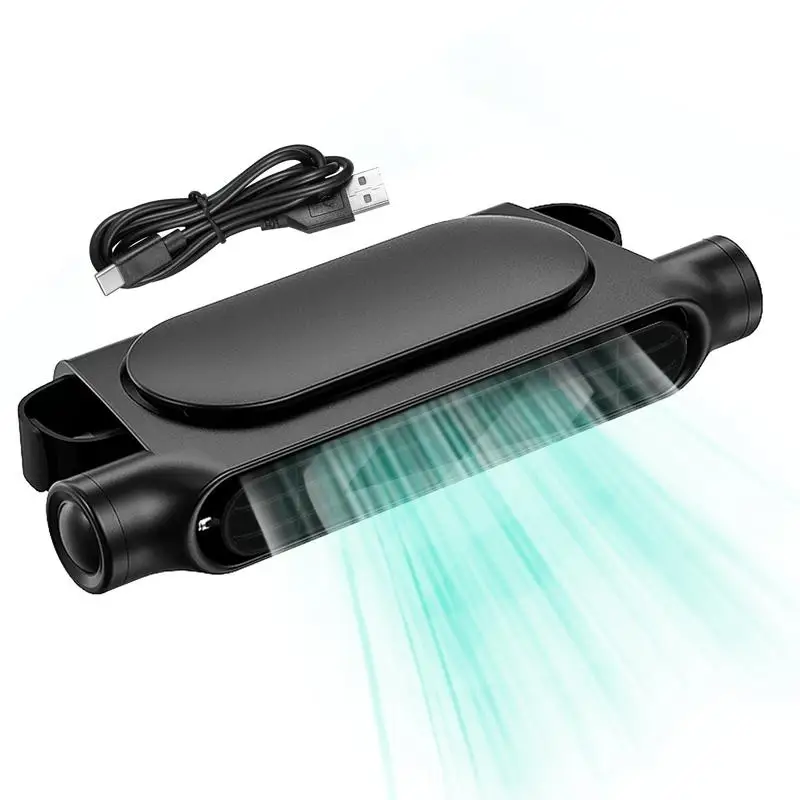 Car Backseat Cooling Fan Seat Fan Front Rear Seat Headrest Cooling Air Fan USB 3 Adjustable Wind Car Interior Decor Cooling Fan