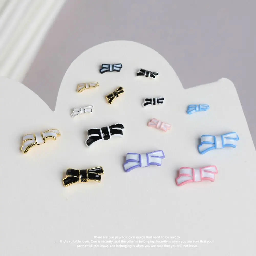 

20pcs Kawaii 3D White/Black Pink Ballet Ribbon Bowknot Bow Ballerina Girl Alloy Nail Art DIY Nails Accessories Decoration Charms