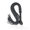 Black&Red Braided Handle Tails Handle Leather Flogger Handmade Horse Whip Horse Racing Flogger new 6