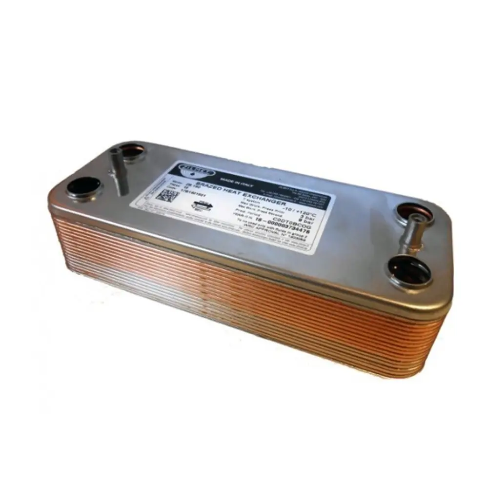 17 B1901601-16 Scambiatore Di Calore A Piastre Per Riello, Beretta, Sylber,Meteo 28 Cai, 28 Csi, Mynute 28 Cai, 28 Csi, Super Esclusivo 28