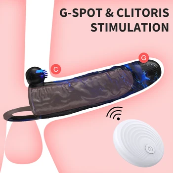 Vibrating Condoms Enlargement For Men Reusable Condoms Dildo Vibrator Penis Ring Sleeve Adult Sex Shop Sex Toy for Couples 4