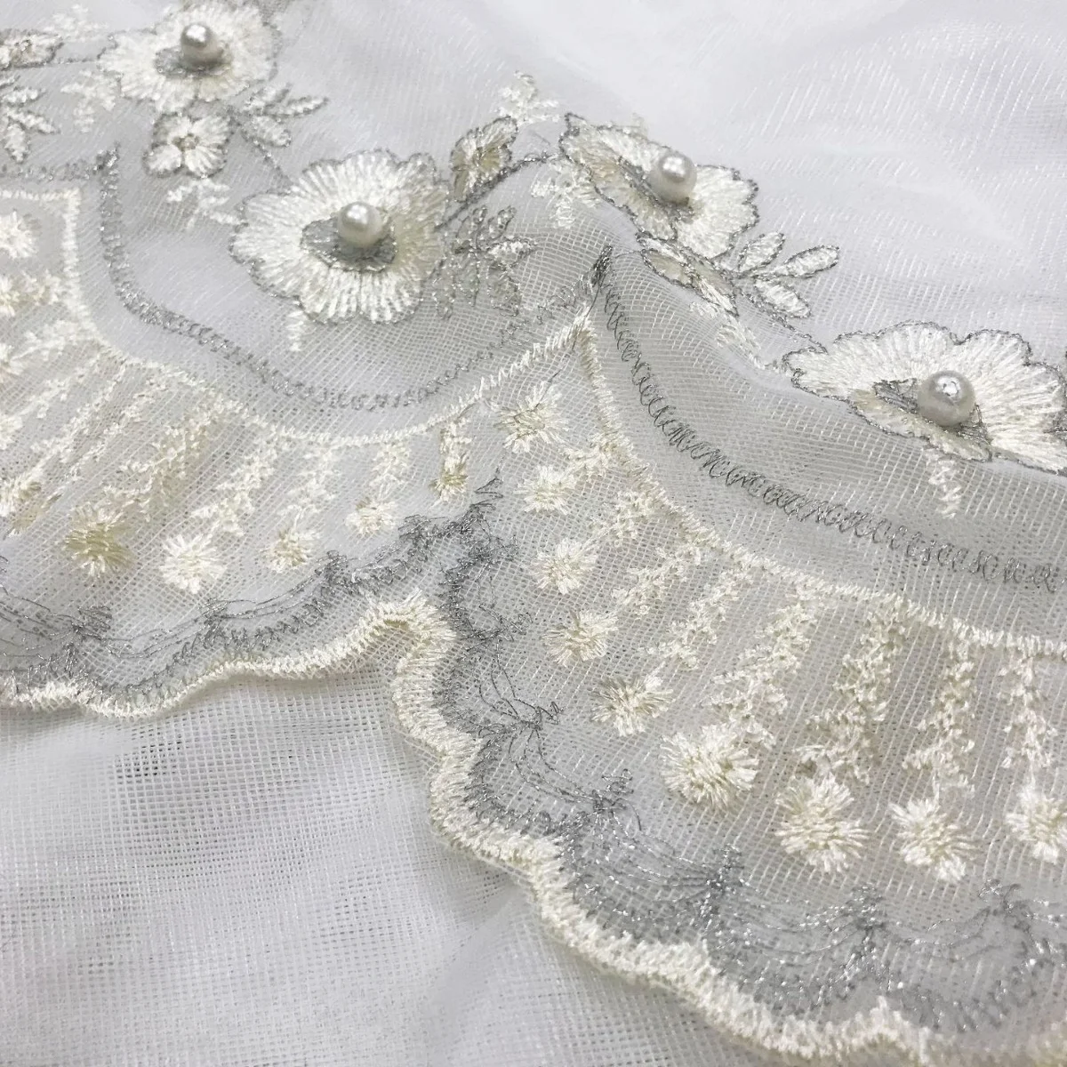 1PC Exquisite Bead Embroidery Screen White Screen Matched with Screen Bedroom Window Finished Product Good Hanging Feeling 3