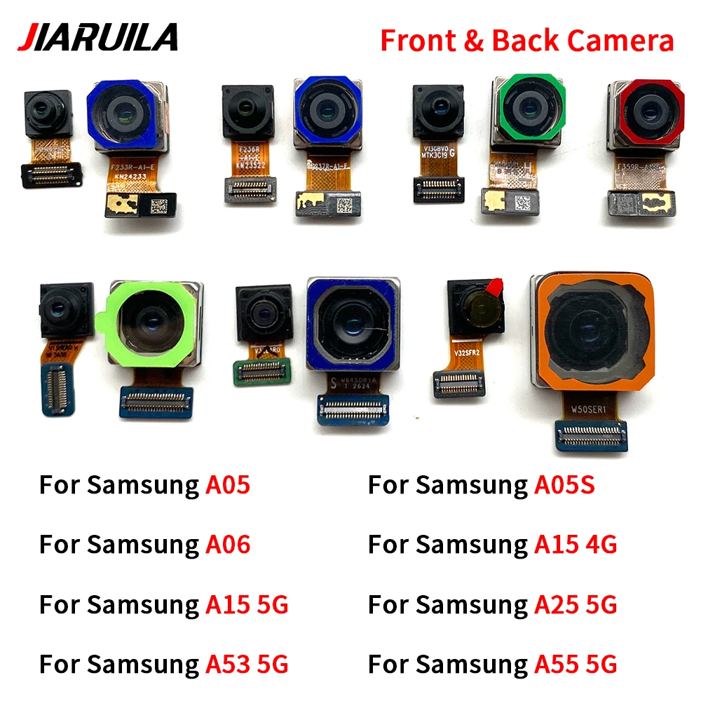삼성 A05 A05S A06 A15 4G A25 A53 A55 5G용 전후면 카메라 모듈, 후면 메인 카메라 플렉스 모듈 교체 부품 테스트 완료