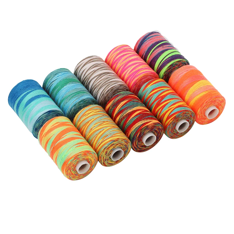 

Нить для домашней швейной машинки, нить из полиэстера, цветные маленькие рулоны, цветная нить «сделай сам», цветная нить 402, набор швейных ниток