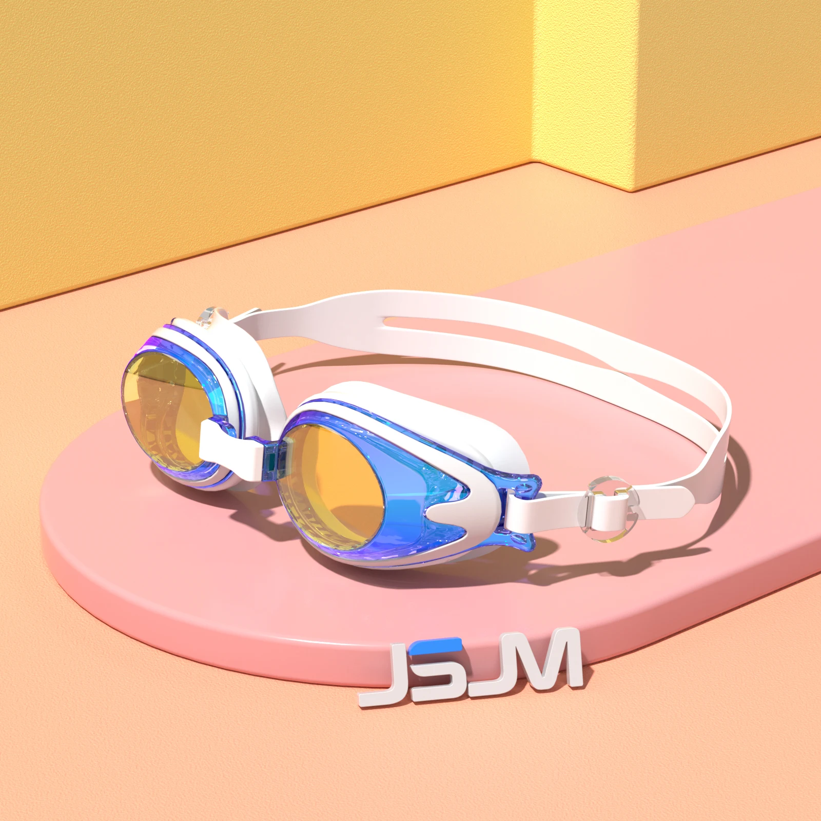 JSJM New Children Swimming Goggles Anti-Fog Anti-UV Swimming Goggles Silicone Adjustable Professional Swimming Goggles Unisex 5