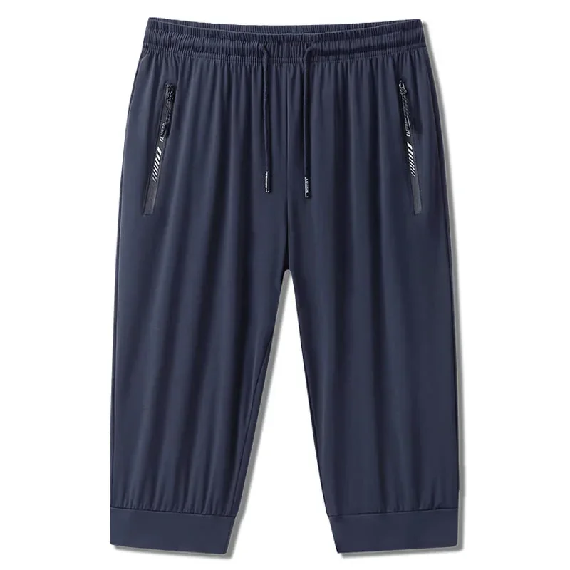 Plus Size 8XL 9XL Men's Ice Silk Outdoor Hiking Shorts Quick Dry Stretchy Capri Pants Cargo Shorts Male Streetwear Casual Shorts 5