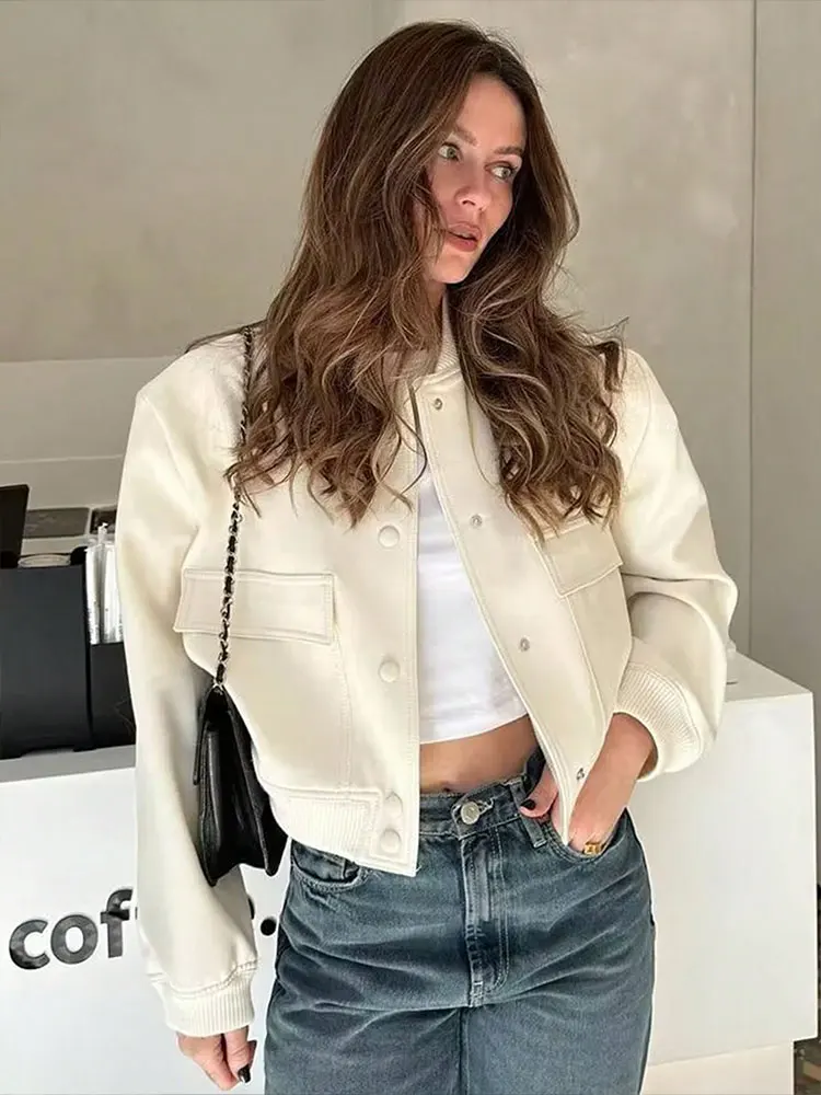 HH Women Solid Coat Single Breasted Long Sleeve Bomber Jacket Office Lady Coats Female Fashion High Street Outwear Tops