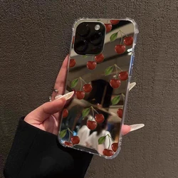 Red Cherry Mirror Acrylic Soft Phone Case Cover - Galaxy S23 Ultra (1)