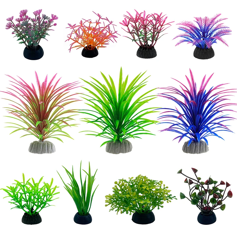 PVC Aquarium Decorative Simulation Artificial Leaves Plant Environmental Protection Materials Aquarium Decorative Accessories artificial plant vines wall hanging simulation rattan leaves branches green plant ivy leaf home garden wedding decoration