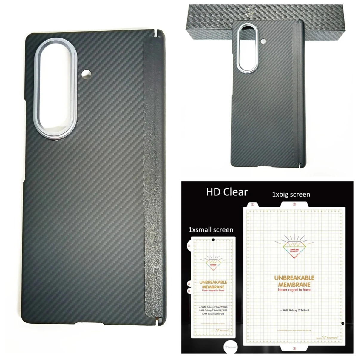 Slim Genuine Aramid Carbon Fiber Shockproof Case with Hinge Protection for Smartphones, Compatible with MagSafe