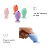 Standing Toothbrush Holder With Suction Cup Portable Tooth Brush Cap Cover Multifunction Fish Shape Silicone Toothbrush Hanger 5
