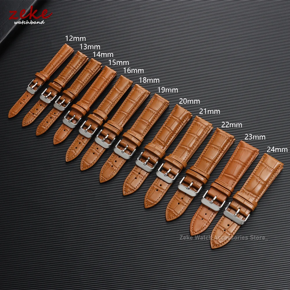 Elegant Leather Watch Band - Universal Slim Strap