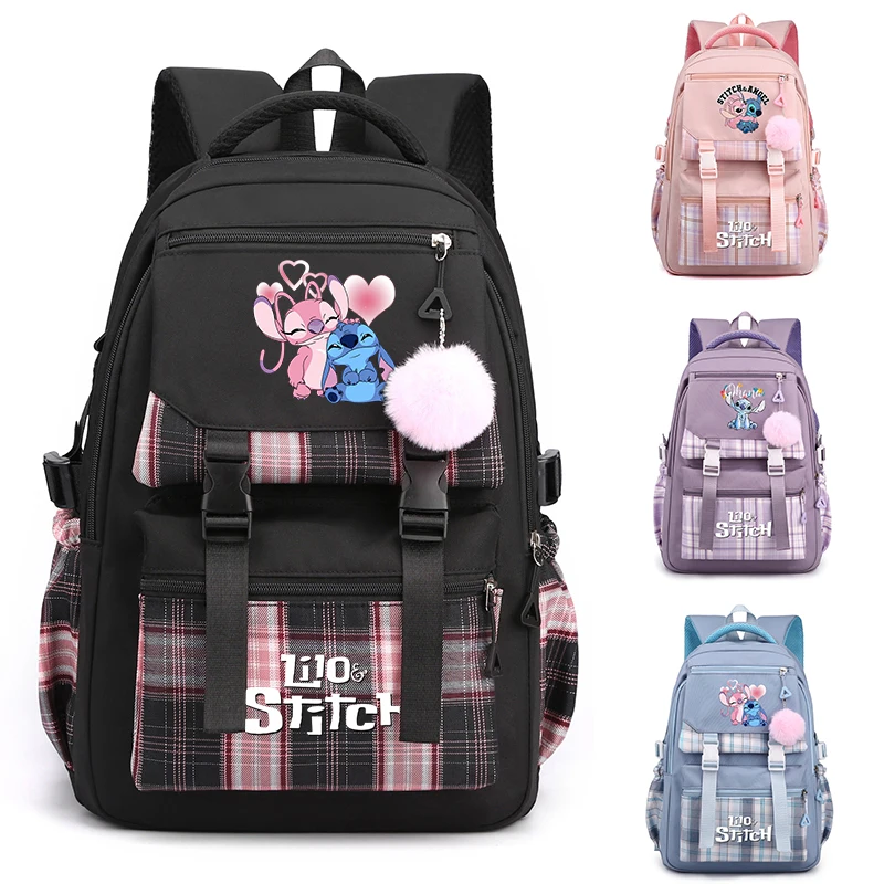 

Disney Lilo Stitch Backpack Teenage Girl Student Back To School Schoolbag Anime Bookbag Bag Girl Boy Children Rucksack﻿ Knapsack