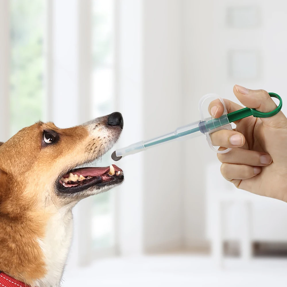 Cat Pill Shooter Pet Drug Feeder Pet Piller Gun Dog Pill Shooter Cat Tablet Soft Tip Syringe Pet Medical Feeding Dispenser Tool for Small Animal