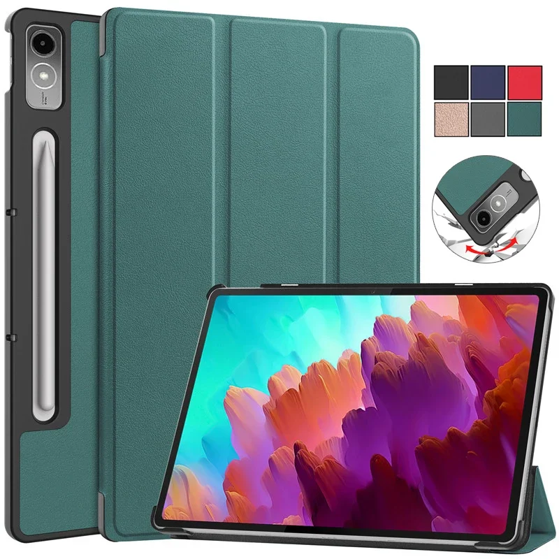 Capa Magnética Smart Folio para Lenovo Suporte Tri-dobrável Capa Lenovo Tab P12 Pro 12 12.7 2023