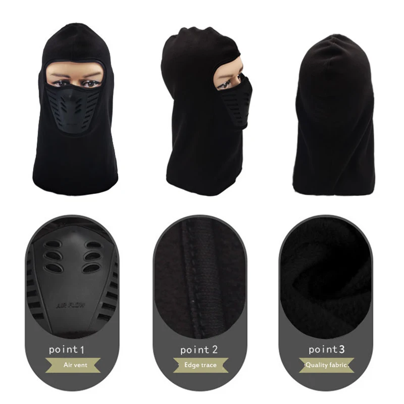 Windshield Winter Hood Windproof Thickened Fleece Riding Mask Riding Equipment Outdoor Mask Hat Dustproof Winter Hood