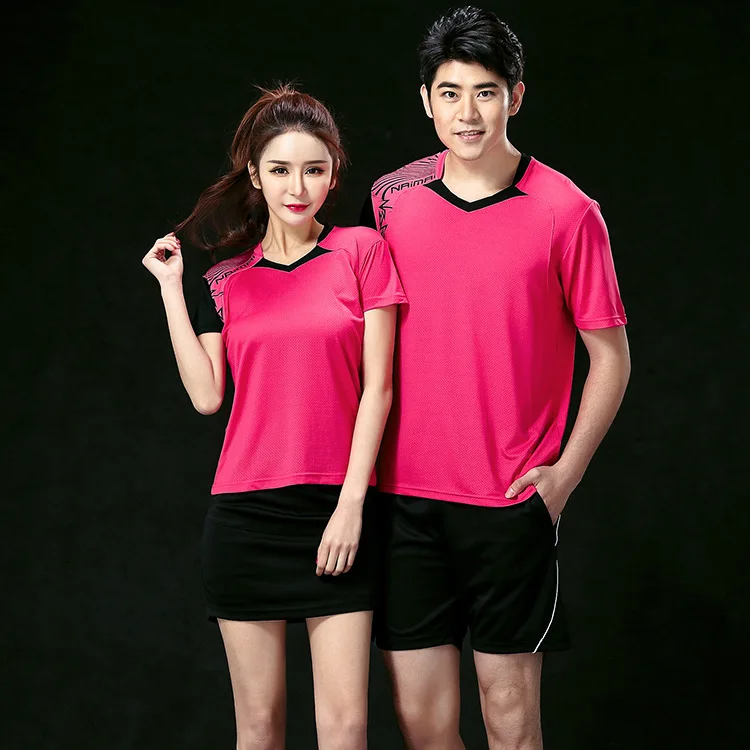 tenis masculino couples badminton suits shorts quick-drying breathable sport shirt Men women table tennis shirt badminton