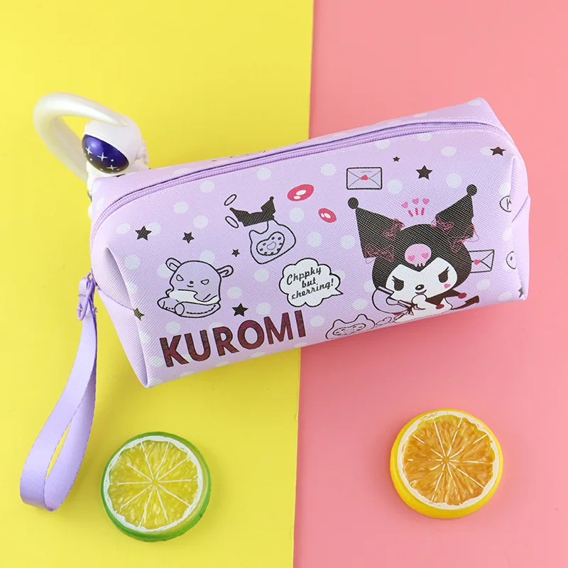 Pencil school supplies Cinnamoroll Kuromi Melody Stationery Bag PU Waterproof Pencils Bag Student Pencil Stationery