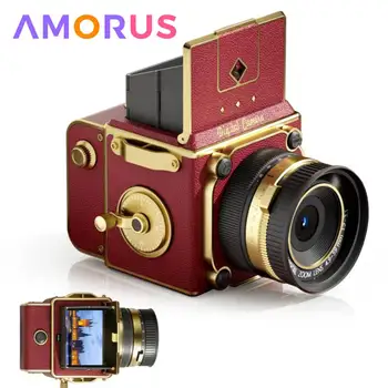 Vintage Digital Camera 64MP 2.7K Retro Point and Shoot Camera with Autofocus 2.0 inch 16X Zoom HD Video Camera with Manual Crank 1