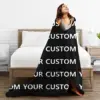 Custom DIY Your Image Super Soft Blanket Add Design Travel Throw Blanket Winter Aesthetic Flannel Bedspread Sofa Bed Cover 5