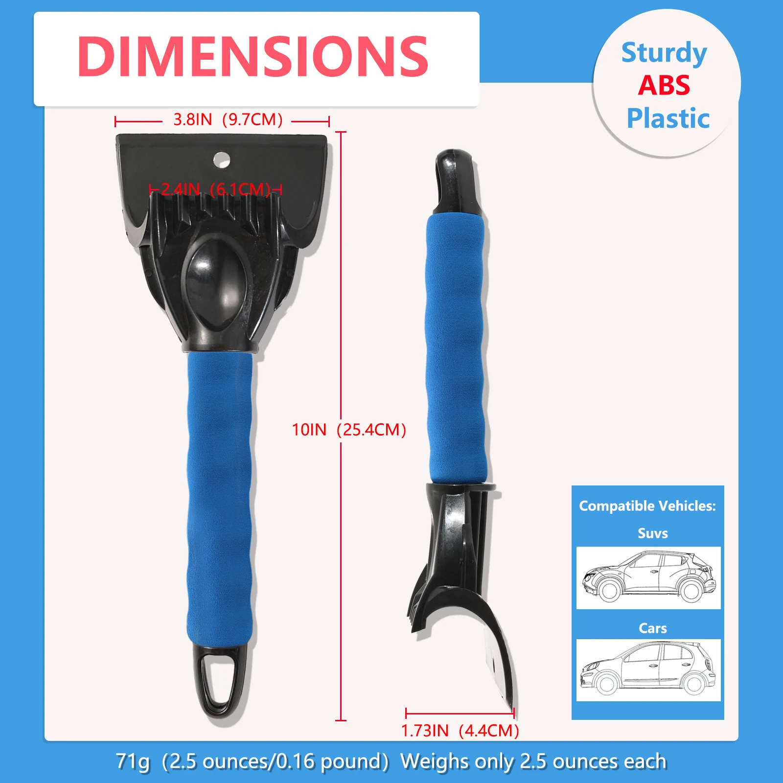 Car Ice Quick Windshield Tool Clean Scraper Glass Accessories Brush Window Winter Snow Auto Shovel Ice Breaker Remover Kit Part