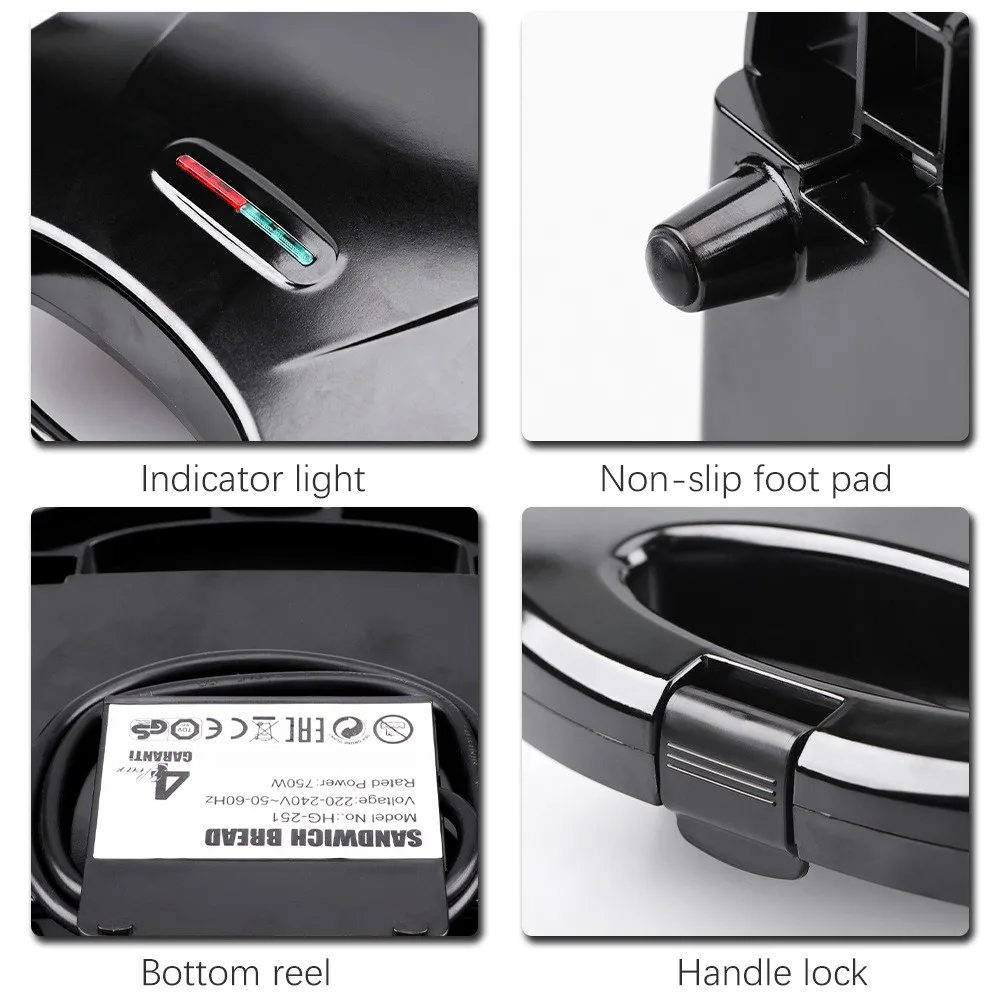 220/110V Household Appliances Smile Sandwich Maker Mini Home Breakfast Maker Multi-function Bread Sandwich Maker