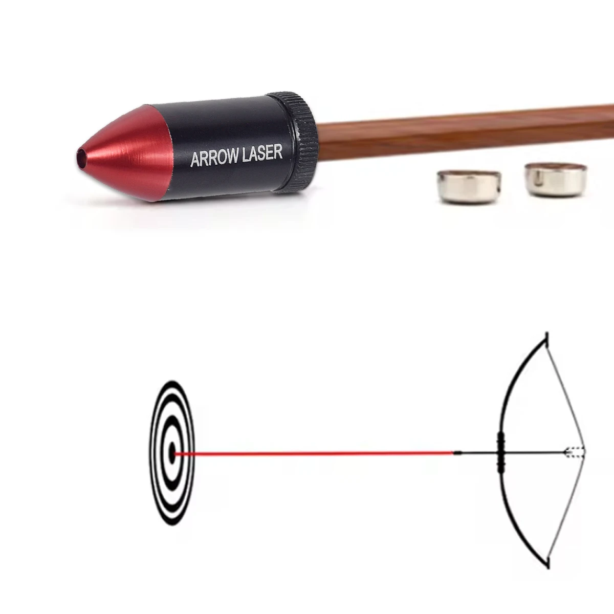 Tactical Arrow Laser Sight for Bow and Crossbow Red Laser Bore Sight Bow For Compound Hunting Collimator Kit laser sight,laser bore sight