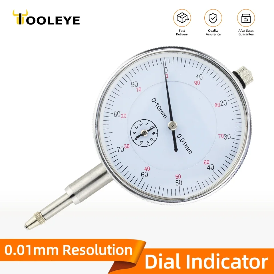0-10mm Dial Indicator Precision Hour Type Indicator Meter Dial Bore Gauge Indicators Micrometer Measurement Tools Comparator