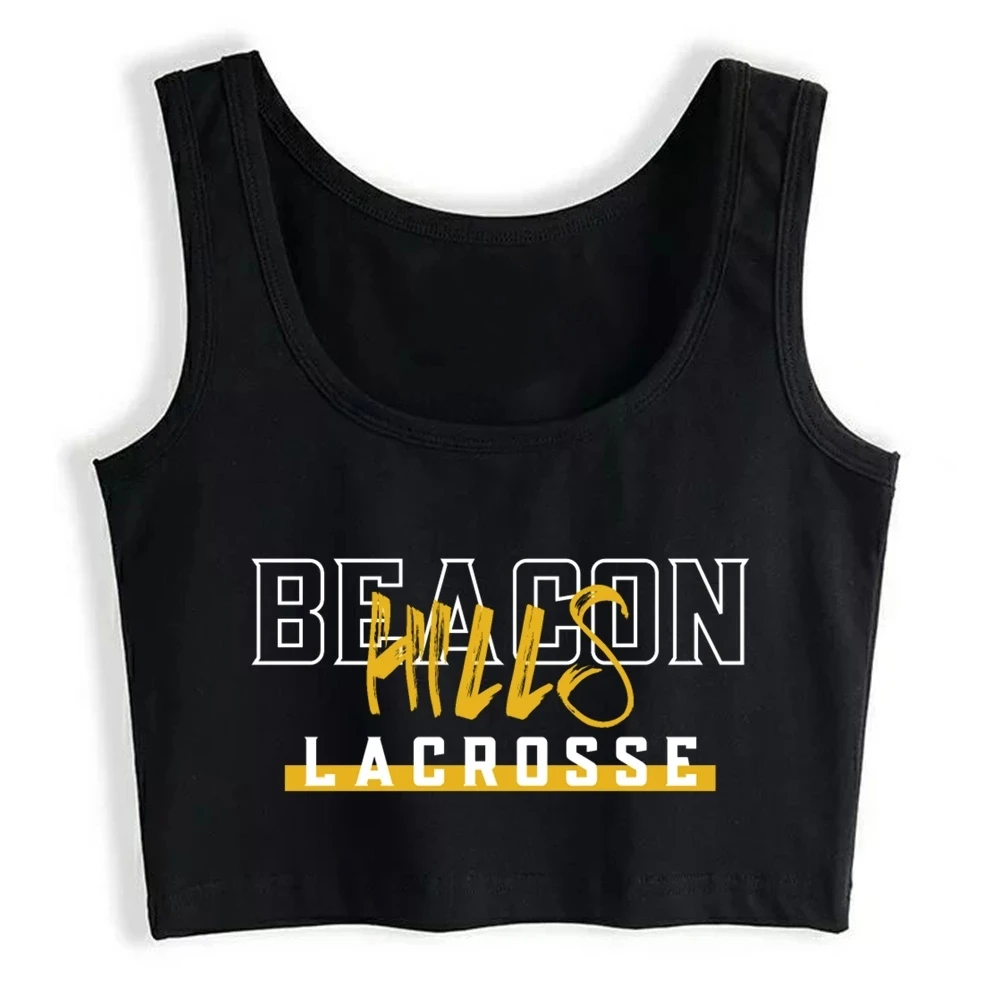 

Beacon Hills Lacrosse Print Tank Top Teen Wolf Fan Lacrosse Gothic Harajuku Grunge Emo Crop Top Women's Yoga Sports Top