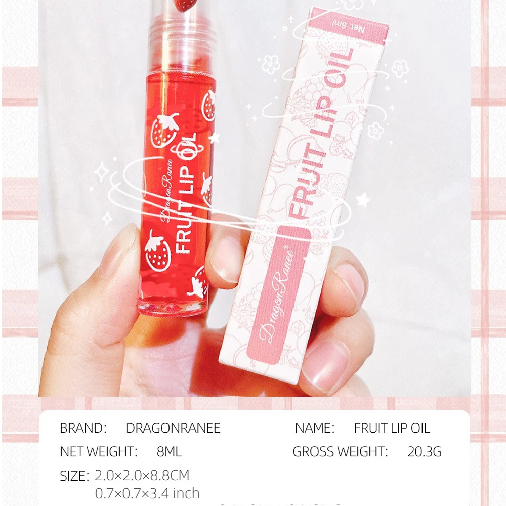 Roll-On Lip Oil Moisturizing Lip Balm Liquid Nourishing Lip Oil Colorless Transparent Fruit Lip Oil New Valentine's Day Gift Lip Balm 4