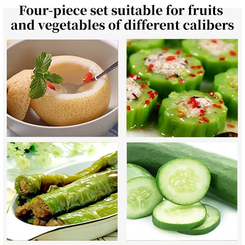 Kitchen Gadget Accessory 4pcs/set Vege Drill Digging Corer Cooking Tool Vegetable Spiral Cutter Spiralizer Creative Kitchen Item