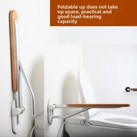 Bathroom Handrails,Elderly Care Products Support Frame,Anti Slip Solid Wood Bathroom Toilets Stand Up Assist for Disabled People 2