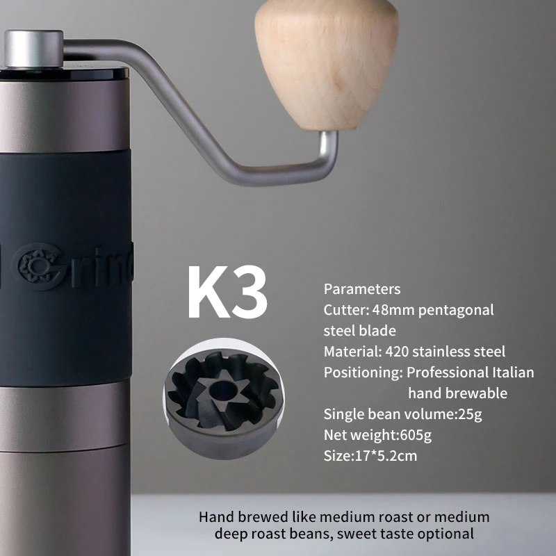 Portable Coffee Grinder Stainless Steel Aluminum Manual Coffee Grinder Grinding Core Burr Tools