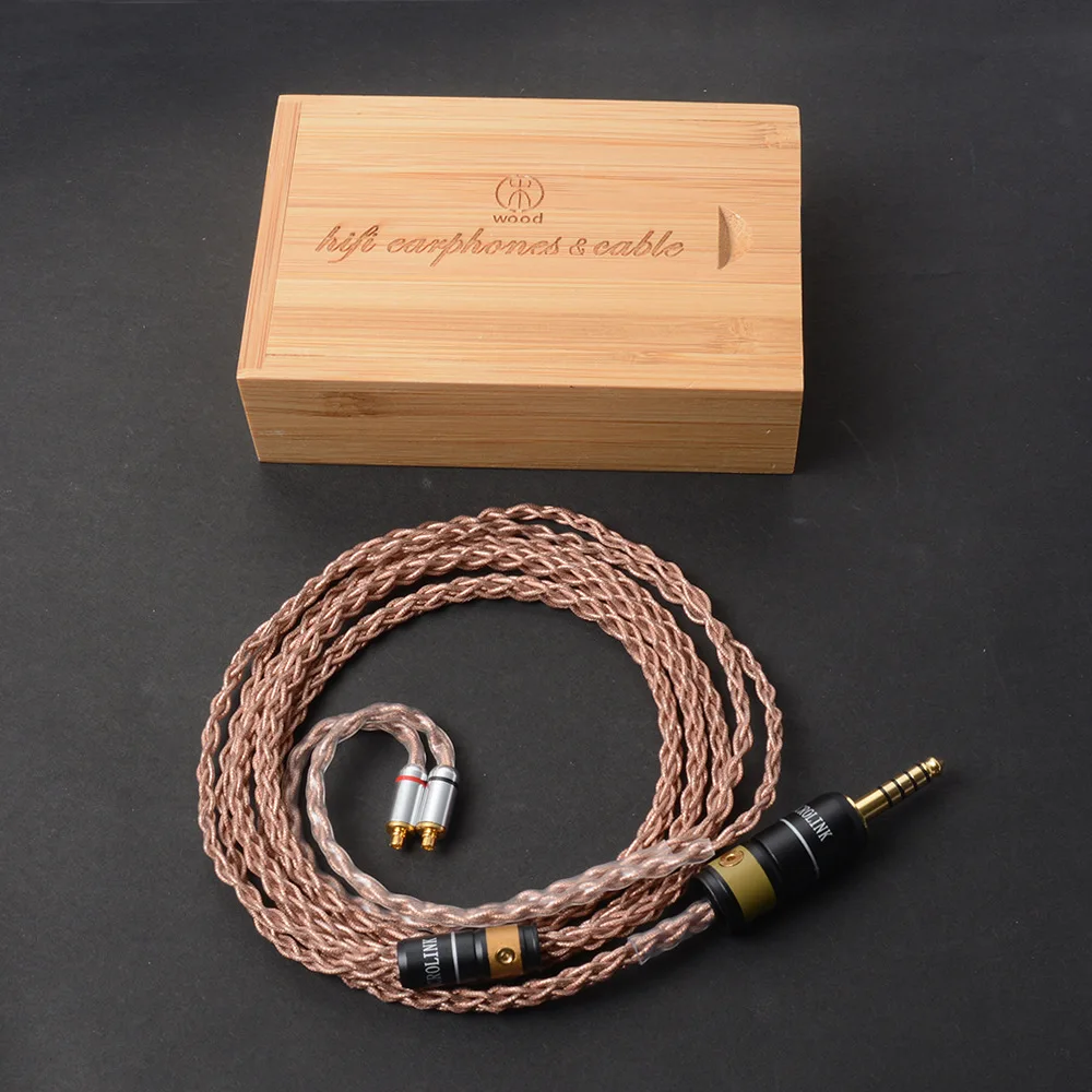 

Hand Made DIY 4.4MM Balanced Plug Interface MMCX Updated Hifi Music Copper Silver Cable Cord for SE525 SE215 UE900 DT2 AK380 N5