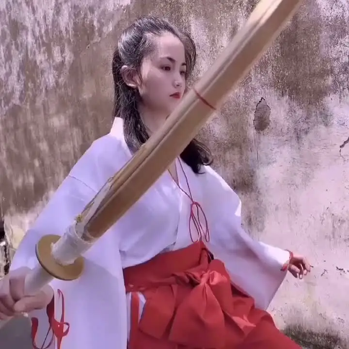 FC6Anime Inuyasha Kikyo Кимоно Косплей Костюм Полный комплект Mikofuku Костюмы на Хэллоуин