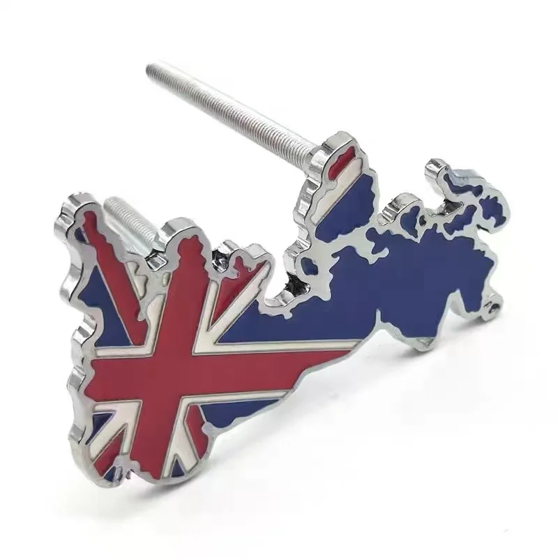 England Germany USA map flag metal Car Emblem Badge Grille or Sticker for USA England Germany Franch Korea Japanese Russian cars 3