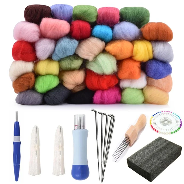 Imzay 8 Colors Wool Roving For Needle Felting, Fibre Wool Yarn Roving With  Plastic Storage Box Wool Felt Tools - AliExpress