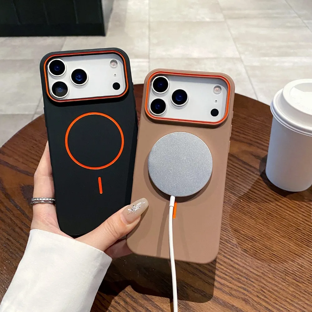 Ultra Thin Matte Magnetic Phone Case with MagSafe Wireless Charging Compatibility