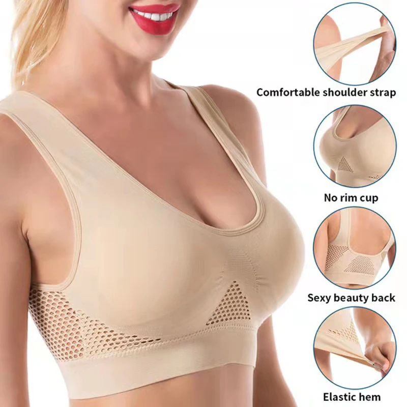 

Women Solid Push Up Shapewear Bra Lingerie Women's Plus Size Sports Bustier Ladies Summer Outdoor Running Underwear