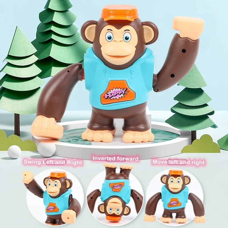 Interactive Electric Dancing Gorilla with Sound and Light Swinging Cartoon Monkey Toy that Moves to Music Performs Dance Moves 2